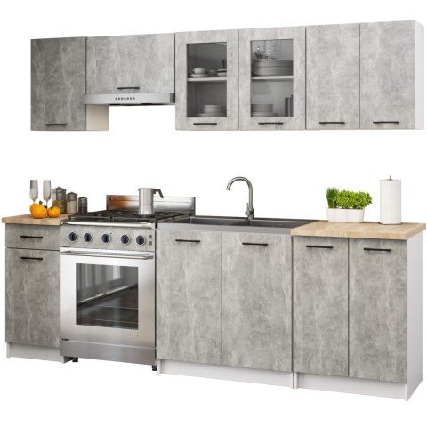 Szafka OLIWIA Witryna W80 H580 BIAŁA / BETON