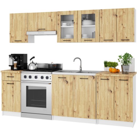 Szafka OLIWIA Witryna W80 H580 BIAŁA / DĄB ARTISAN