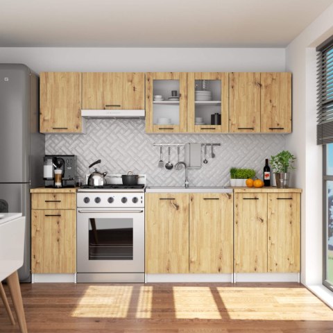 Szafka OLIWIA Witryna W80 H580 BIAŁA / DĄB ARTISAN