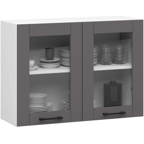 Szafka OLIWIA Witryna W80 H580 BIAŁA / SZARA