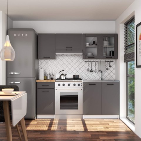 Szafka OLIWIA Witryna W80 H580 BIAŁA / SZARA