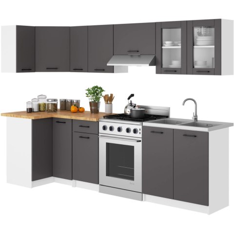 Szafka OLIWIA Witryna W80 H580 BIAŁA / SZARA