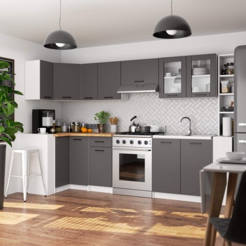 Szafka OLIWIA Witryna W80 H580 BIAŁA / SZARA