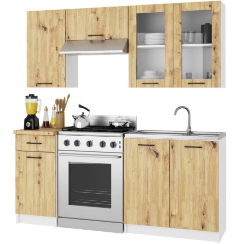 Szafka OLIWIA Witryna W80 H720 BIAŁA / DĄB ARTISAN