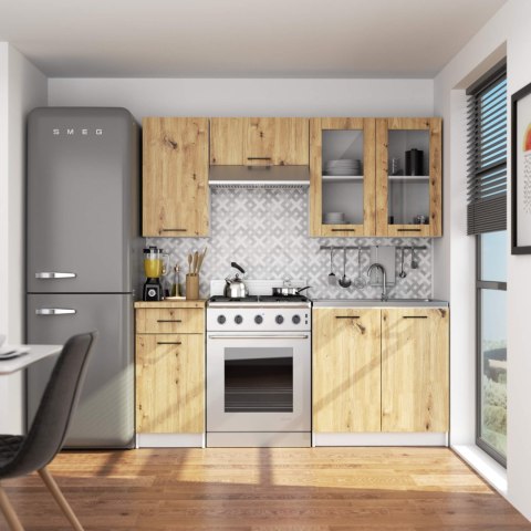 Szafka OLIWIA Witryna W80 H720 BIAŁA / DĄB ARTISAN