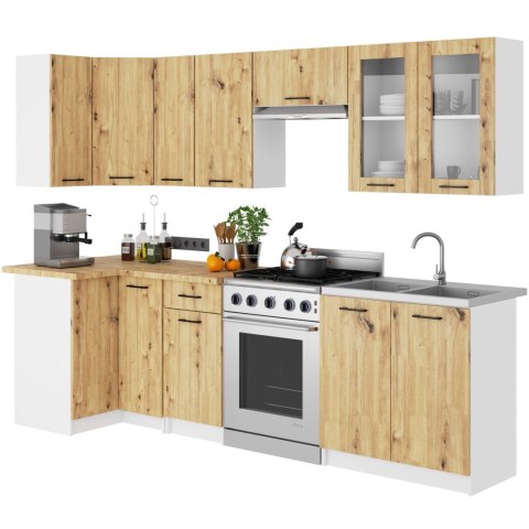 Szafka OLIWIA Witryna W80 H720 BIAŁA / DĄB ARTISAN