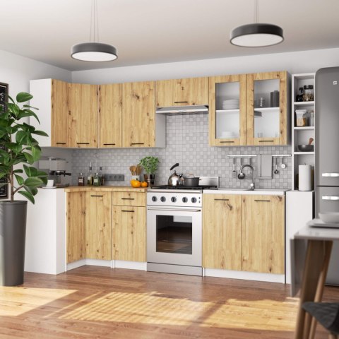 Szafka OLIWIA Witryna W80 H720 BIAŁA / DĄB ARTISAN