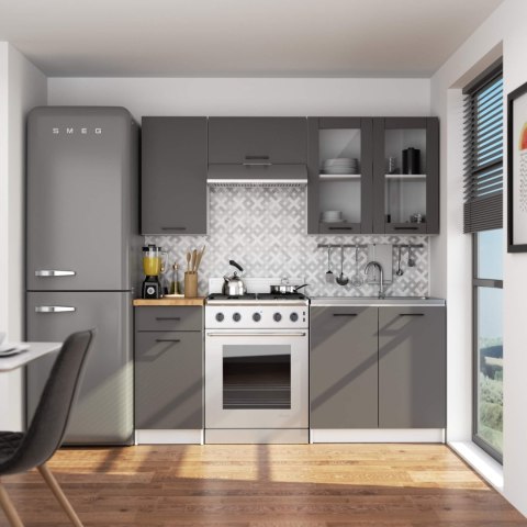 Szafka OLIWIA Witryna W80 H720 BIAŁA / SZARA