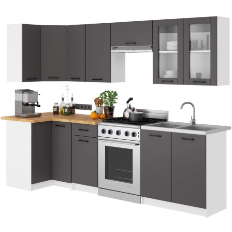 Szafka OLIWIA Witryna W80 H720 BIAŁA / SZARA