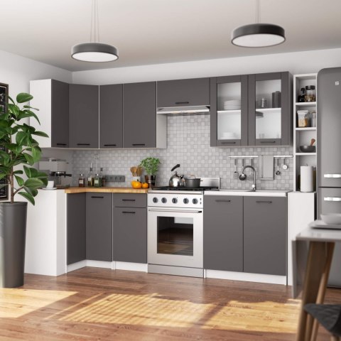 Szafka OLIWIA Witryna W80 H720 BIAŁA / SZARA