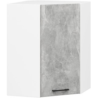 WISZĄCA SZAFKA KUCHENNA NAROŻNA OLIWIA W 60/60cm H720 BIAŁA / BETON