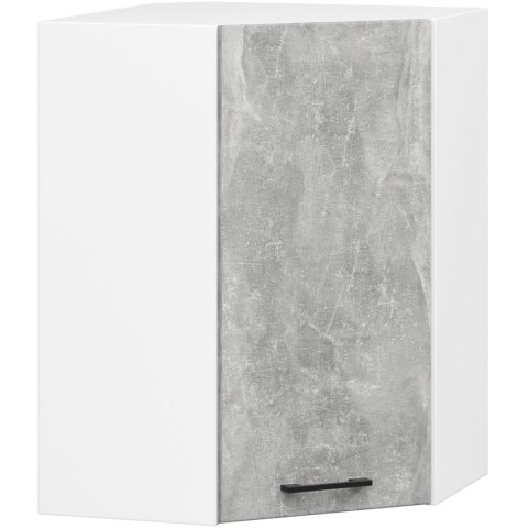 WISZĄCA SZAFKA KUCHENNA NAROŻNA OLIWIA W 60/60cm H720 BIAŁA / BETON