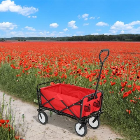 Wózek turystyczny transportowy TYRS składany 145L Czerwony