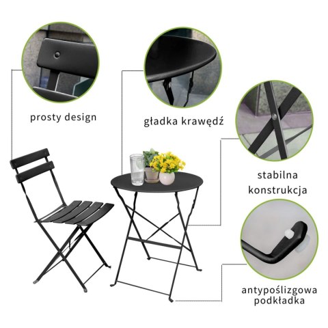 ZESTAW MEBLI BALKONOWYCH ORION CZARNY