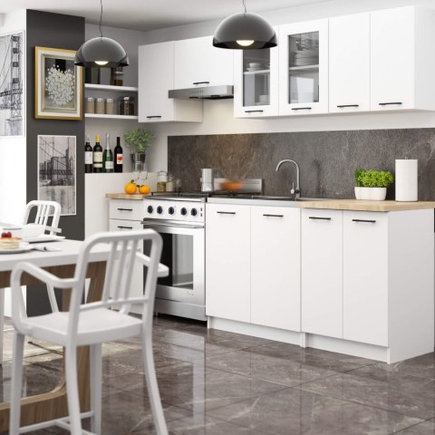 Zestaw szafek kuchennych z witryną OLIWIA 2.4m