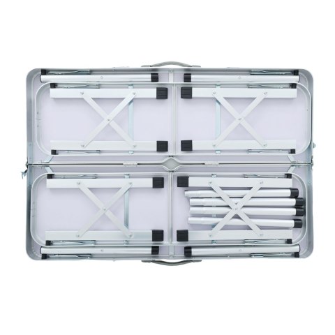 Zestaw turystyczny ROI stół + 2 ławki Czarny