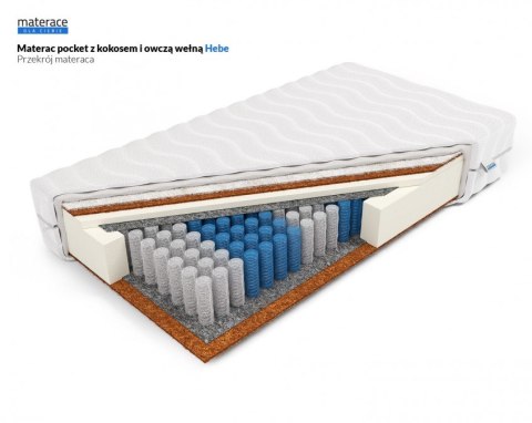 Nordsen Materac pocket z kokosem i owczą wełną Hebe