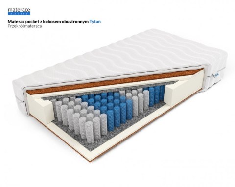 Nordsen Materac pocket z kokosem obustronnym Tytan