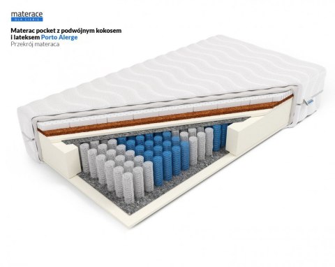 Nordsen Materac pocket z podwójnym kokosem i lateksem Porto Alegre