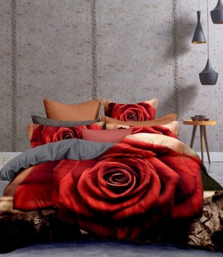 Nordsen Pościel 3D mikrofibra CZERWONA RÓŻA