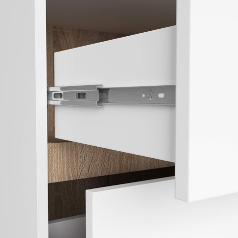 SZAFKA ŁAZIENKOWA POD UMYWALKĘ Z OTWORAMI VAMI W90 UM 2SZ 2P BIAŁA / DĄB SONOMA