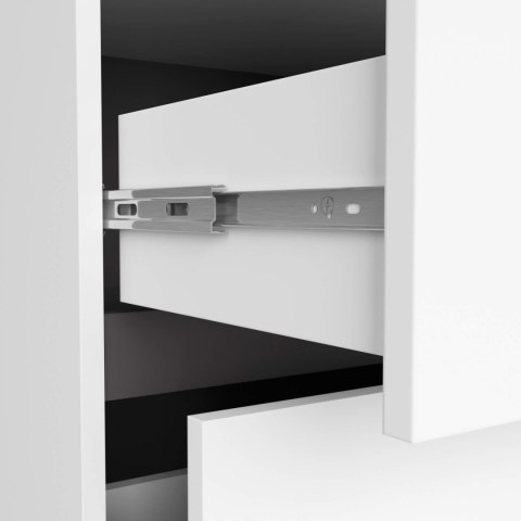 SZAFKA ŁAZIENKOWA POD UMYWALKĘ Z OTWORAMI VAMI W90 UM 2SZ 2P BIAŁA / GRAFIT SZARY