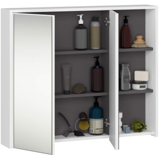 SZAFKA ŁAZIENKOWA WISZĄCA VAMI W90 2D 3P LO BIAŁA / GRAFIT SZARY