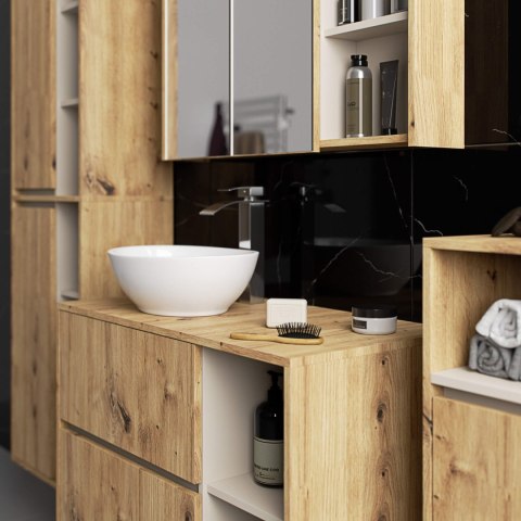 SZAFKA ŁAZIENKOWA WISZĄCA VAMI W90 2D 3P LO DĄB ARTISAN / KASZMIR