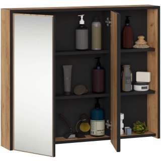 SZAFKA ŁAZIENKOWA WISZĄCA VAMI W90 2D 3P LO DĄB CRAFT / CZARNY