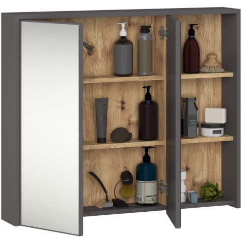 SZAFKA ŁAZIENKOWA WISZĄCA VAMI W90 2D 3P LO GRAFIT SZARY / DĄB ARTISAN