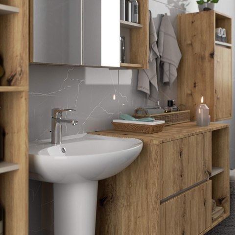 ZESTAW MEBLI ŁAZIENKOWYCH WISZĄCYCH VAMI DĄB ARTISAN / KASZMIR