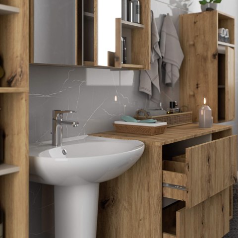 ZESTAW MEBLI ŁAZIENKOWYCH WISZĄCYCH VAMI DĄB ARTISAN / KASZMIR