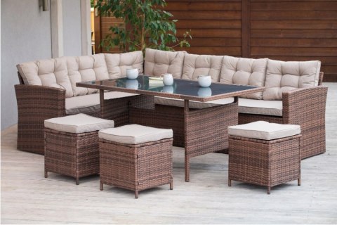 Nordsen Zestaw mebli ogrodowych LILO ciemnobrązowy