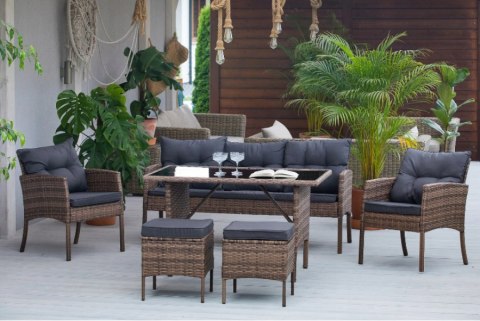 Nordsen Zestaw mebli ogrodowych TAJLO brązowy