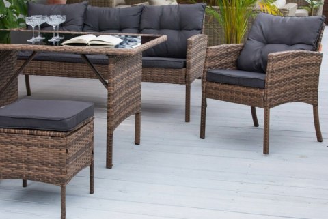 Nordsen Zestaw mebli ogrodowych TAJLO brązowy