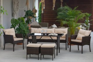 Nordsen Zestaw mebli ogrodowych TAJLO ciemnobrązowy