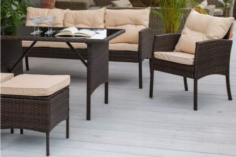 Nordsen Zestaw mebli ogrodowych TAJLO ciemnobrązowy