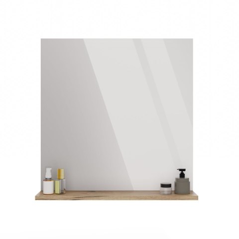 LUSTRO ŁAZIENKOWE Z PÓŁKĄ TIGO 60x61,5 CM DĄB EVOKE DO ŁAZIENKI PRZEDPOKOJU