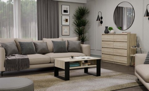 Ława Modern 2P DĄB SONOMA CZARNY