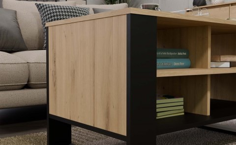 Ława Modern 4P SLIM DĄB ARTISAN CZARNY