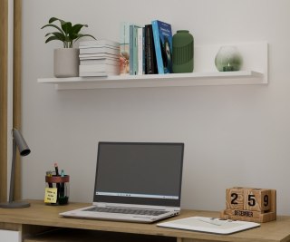 Półka Wisząca MILO - Nowoczesna Półka Ścienna Do Pokoju Dziecka BIEL MAT