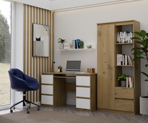 Półka Wisząca MILO - Nowoczesna Półka Ścienna Do Pokoju Dziecka BIEL MAT