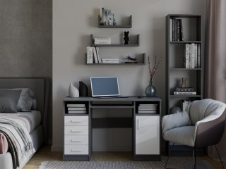 Półka Wisząca MOBI 3P Komplet 3x - Nowoczesne Półki Ścienne ANTRACYT