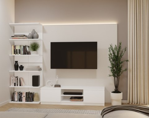 REGAŁ 6P BIAŁY Wysoki 180 Cm 6 Półek Na Książki Segregatory Do Biura Salonu