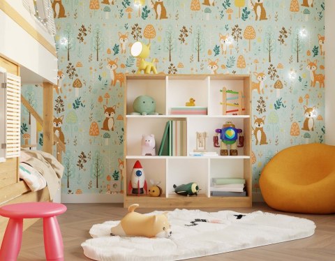 Regał Fiesta 8P DĄB ARTISAN / BIEL