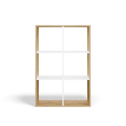 Regał Malax 2X3 DĄB ARTISAN BIAŁY