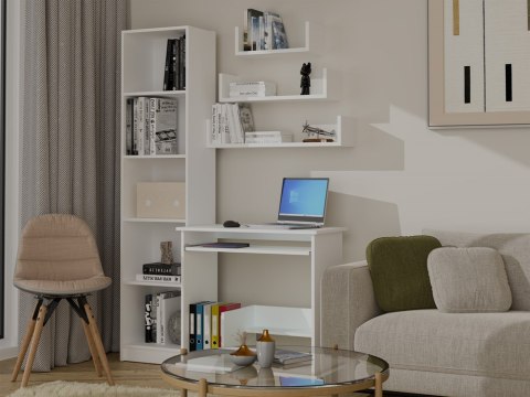 Regał Ścienny Wiszący MOBI 3P BIAŁY