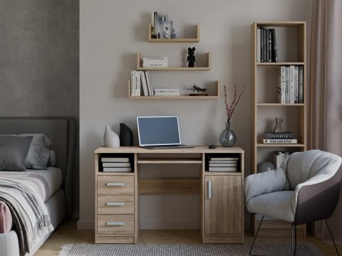 Regał Ścienny Wiszący MOBI 3P DĄB SONOMA