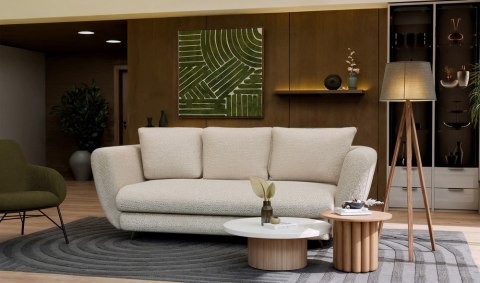 SOFA SARIS BEŻOWY NOGA CZARNA