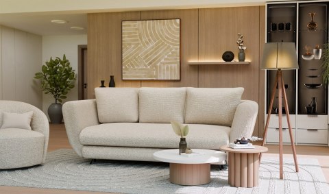 SOFA SARIS BEŻOWY NOGA CZARNA